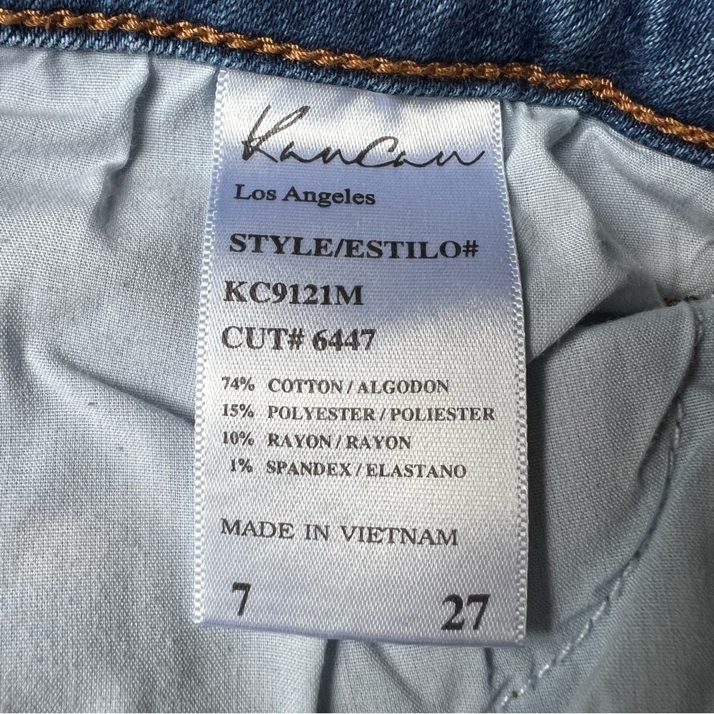 KanCan Women’s High Rise Raw Hem Frayed Ankle Jeans KC9121M, Size 7 / 27 - Picture 6 of 10